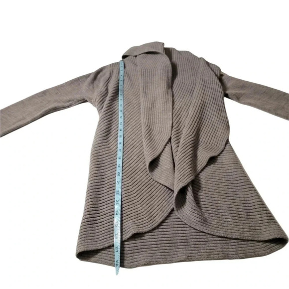 Adrienne vittadini studio size S cardigan longsleeve Gray open front women's - Picture 3 of 6